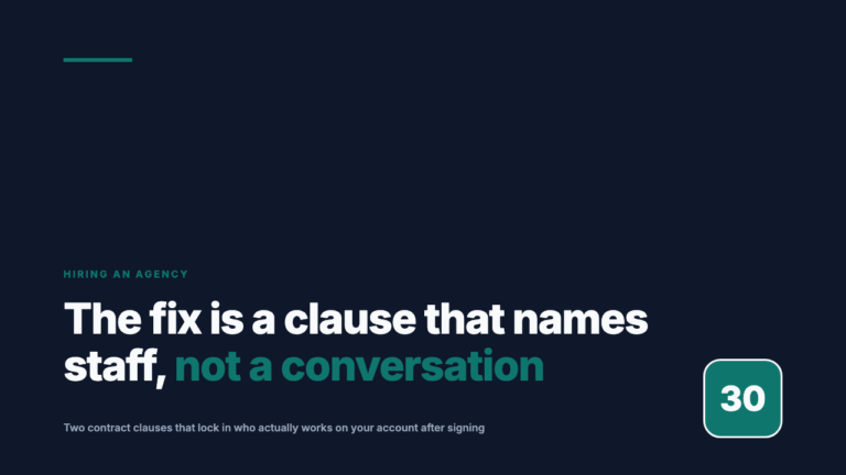 The Team That Pitches You Isn't the Team That Runs Your Account