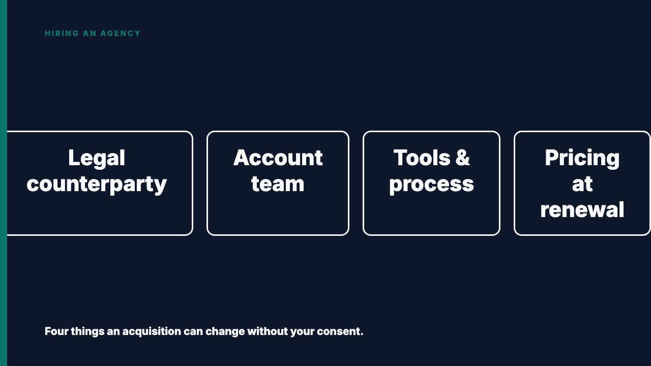 What Happens to Your Contract When Your Agency Gets Acquired