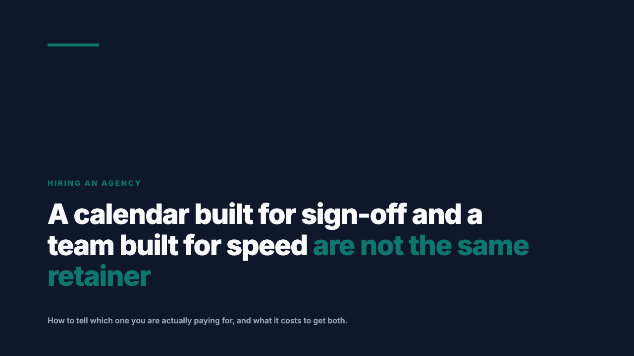 Content Calendar vs. Real-Time Trends: One Retainer Rarely Covers Both