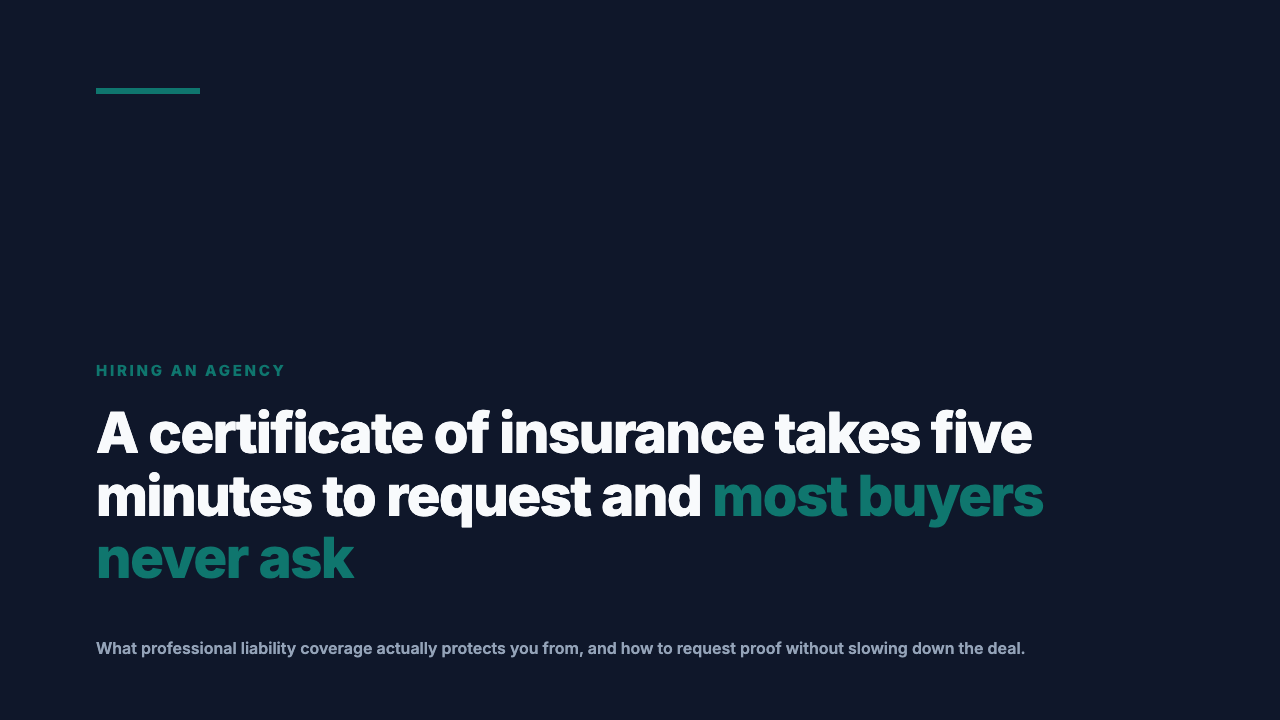 Ask Your Social Media Agency for Proof of Liability Insurance Before You Sign
