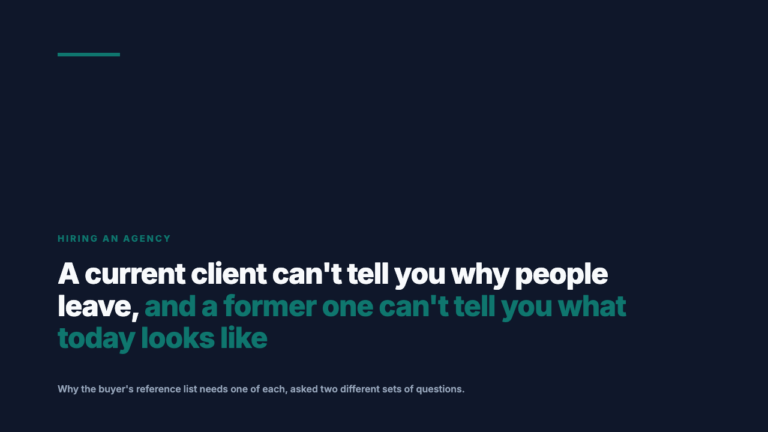 Current Client or Former Client: References Answer Different Questions