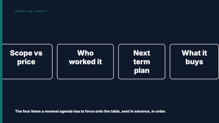 The Renewal Conversation to Have Before Your Agency Starts It