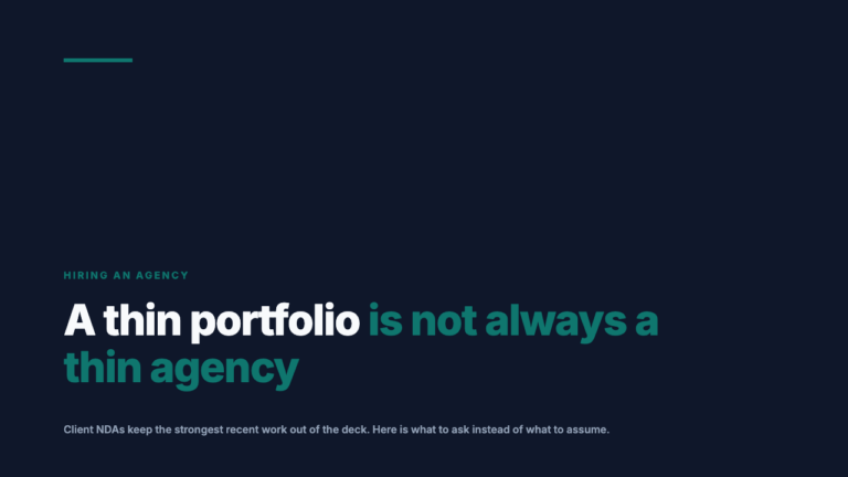 The Best Agency Work You Will Never See in a Pitch Deck