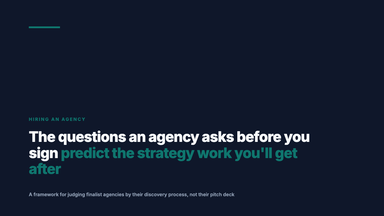 A Weak Discovery Questionnaire Is a Preview of Weak Strategy