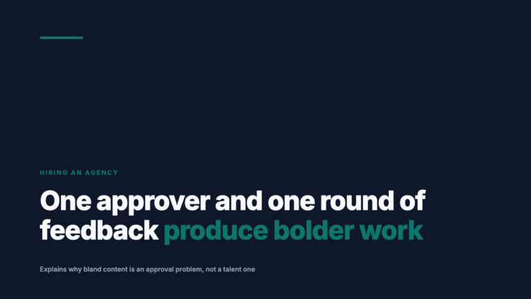 Your approval process is shaping the work more than your brief is