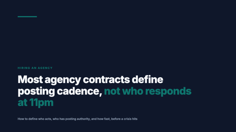 Who Responds When a Post Blows Up at 11pm: You or Your Agency?