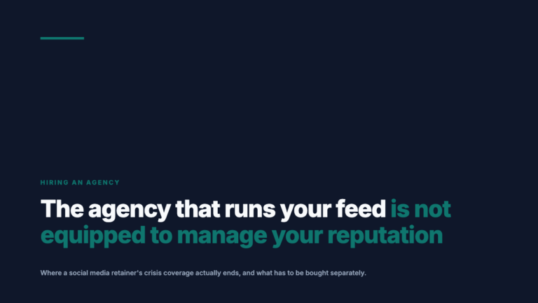 Your Social Media Agency Is Not Your Crisis PR Firm