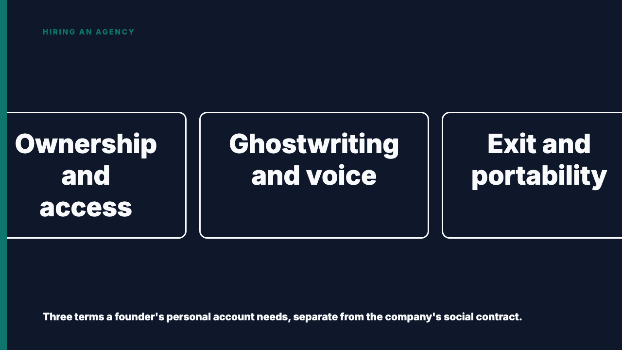A Founder's Personal Brand Is a Different Agency Hire