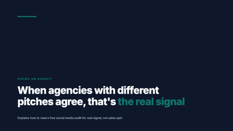 The Free Agency Audit Is a Sales Tool. Here's How to Use It Anyway