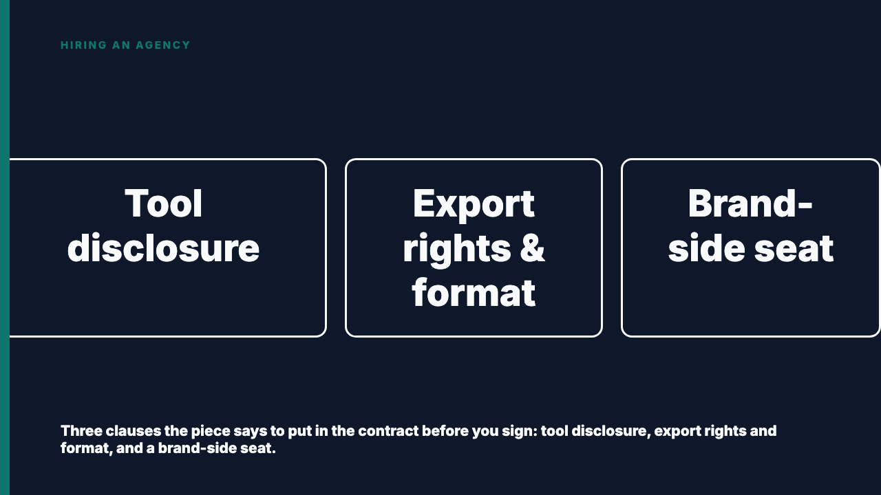 Own the Handle, Not the History: Analytics After an Agency Exit