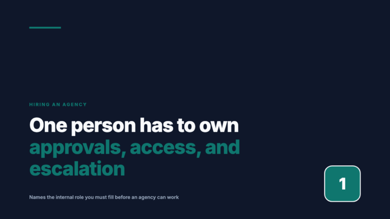 The Role You Need to Fill Before an Agency Can Work