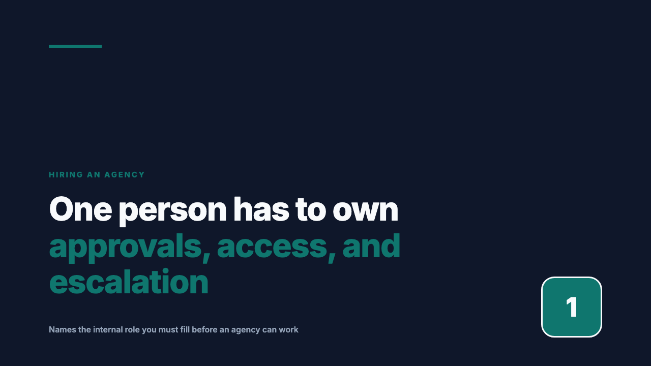 The Role You Need to Fill Before an Agency Can Work