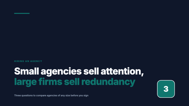 Why Agency Size Should Be Its Own Selection Criteria