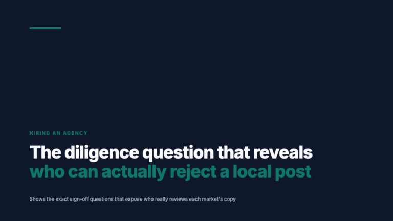 Hiring One Agency to Run Social Media Across Multiple Countries