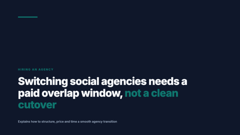 The Overlap Window Nobody Budgets For When You Switch Agencies