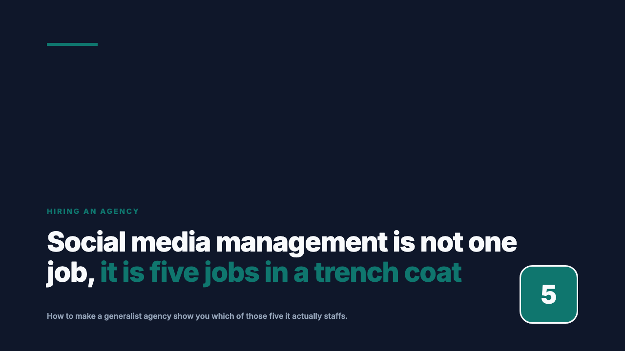 Vetting a Social Media Management Agency When the Scope Is This Broad
